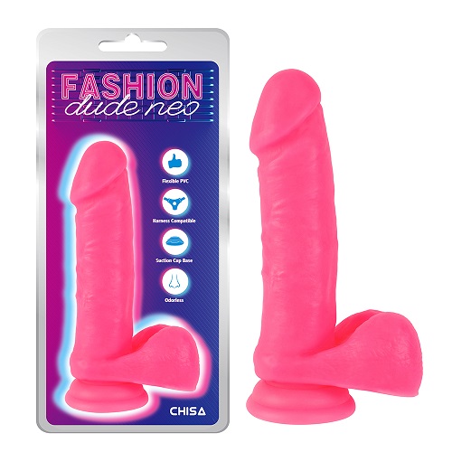 7.6'' Dwi Ketumpatan Zakar Dildo Merah Jambu