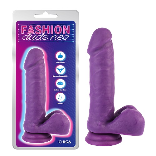 7.6'' Dwi Ketumpatan Zakar Dildo Ungu