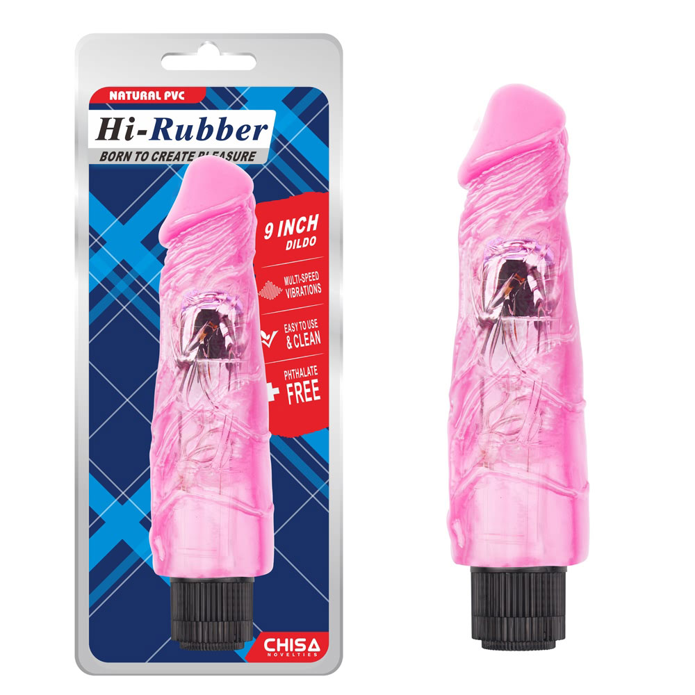 Dildo 9 Inci - Merah Jambu