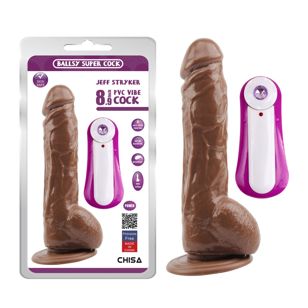 JEFF STRYKER 8.9 Dildo-Brown Bergetar