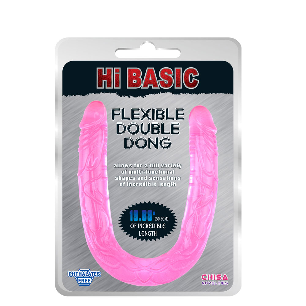 Jeli Fleksibel Double Dong-Pink